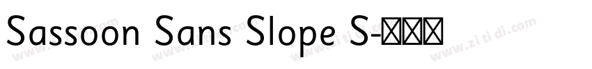 Sassoon Sans Slope S字体转换